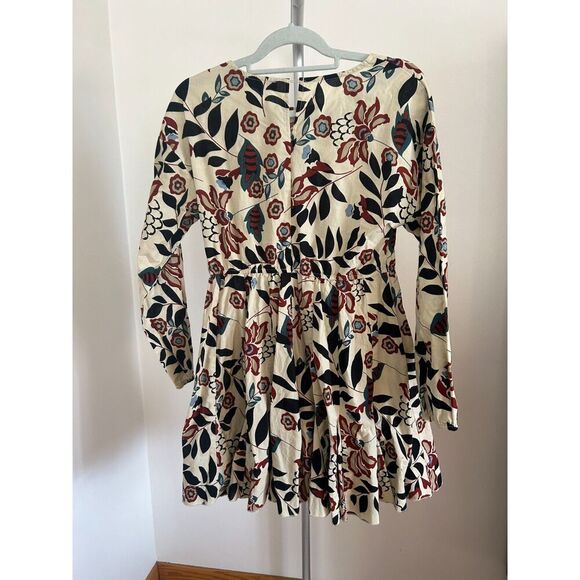 Bohme Jacquie The Label Boho Floral Long Sleeve Belted Midi Dress Size S - Picture 4 of 6